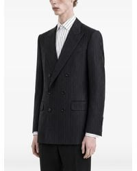 Tom Ford - Stripe-Pattern Double-Breasted Blazer - Lyst