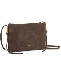 Bimba Y Lola - Small Fango Suede Clutch Bag - Lyst