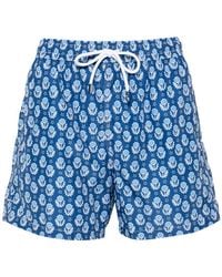 Fedeli - Floral Print Swim Shorts - Lyst