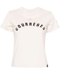 Courreges - Katoenen T-shirt Met Logoprint - Lyst