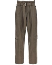 Brunello Cucinelli - Pantalones Cargo Con Cinturón - Lyst