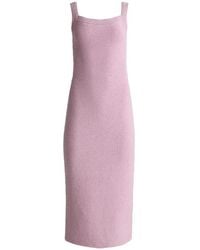 St. John - Juliette Metallic-Mouliné-Knit Dress - Lyst