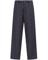 Marni - Check-Pattern Straight-Leg Trousers - Lyst