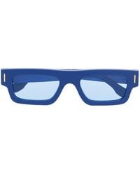 Retrosuperfuture - Logo-Print Square-Frame Sunglasses - Lyst