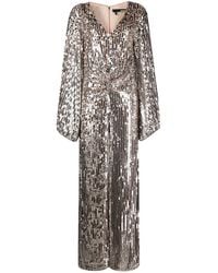 ROTATE BIRGER CHRISTENSEN - V-Neck Sequin Jumpsuit - Lyst