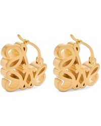 Loewe - Anagram Bombé Hoop Earrings - Lyst