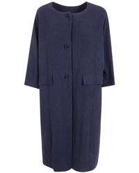 Daniela Gregis - Crochet-Button Linen Coat - Lyst