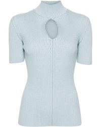 Fendi - Cut-Out Detail Knitted Top - Lyst