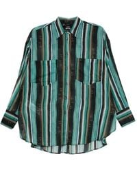 Pinko - Striped Chest-Pocket Shirt - Lyst