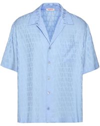 Valentino Garavani - Zijden Overhemd Met Jacquard - Lyst