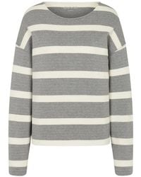 Juvia - Gestreepte Trui Met Logomouwen - Lyst