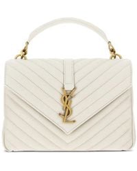 Saint Laurent - Elegant Chevron-Quilted Lambskin Shoulder Bag 17X24X7Cm - Lyst