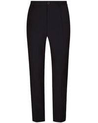 Dolce & Gabbana - Logo-Embroidered Tailored Trousers - Lyst