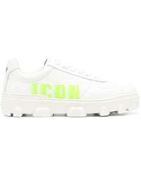 DSquared² - Logo-Printed Leather Sneakers - Lyst