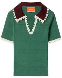 La DoubleJ - Poloshirt Met Gewelfde Afwerking - Lyst