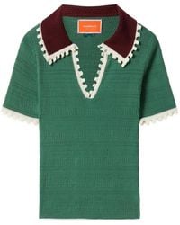 La DoubleJ - Poloshirt mit Wellensaum - Lyst