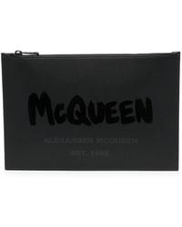 Alexander McQueen - Pochette à logo imprimé - Lyst