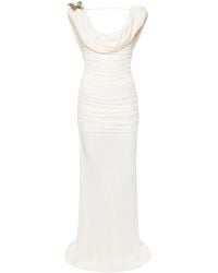 Blumarine - バタフライブローチ マキシドレス - Lyst
