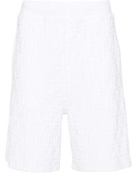 Fendi - Ff-Motif Terry Bermuda Shorts - Lyst