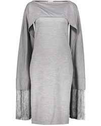 Burberry - Fringed-Detail Mini Dress - Lyst