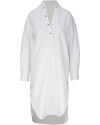 Khaite - Seffi Denim Midi Shirt Dress - Lyst