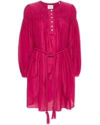 Isabel Marant - Adeliani Jurk Met Gesmockt Detail - Lyst