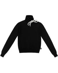 Area - Crystal-Knot Turtleneck Sweater - Lyst