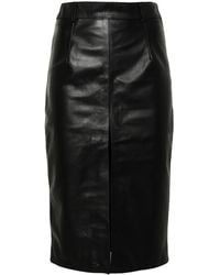 Manokhi - Alma Leather Pencil Skirt - Lyst