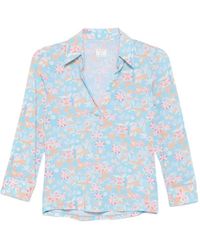 Caliban - Floral-Print Long-Sleeve Shirt - Lyst
