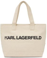 KARL LAGERFELD - Large K/Essential Logo Tote Bag - Lyst