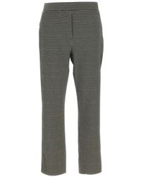 Elena Miro - Check-Pattern Straight-Leg Trousers - Lyst
