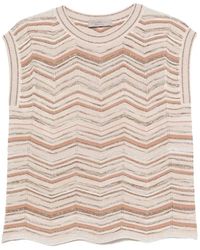 D.exterior - Chevron-Pattern Sleeveless Top - Lyst