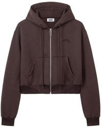 Gcds - Logo-Embroidered Zip-Up Hoodie - Lyst