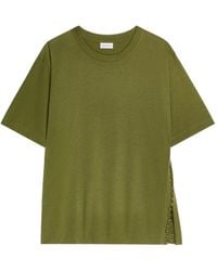 Dries Van Noten - Button-Embellishment Cotton T-Shirt - Lyst