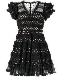 Needle & Thread - Vivian Sequin-embellished Ruffled Minidress - Lyst