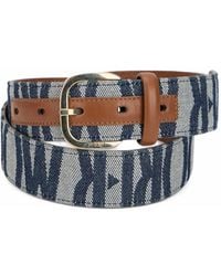 Moorer - Kiotojlo Monogram-Pattern Leather-Trim Belt - Lyst