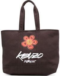 KENZO - X Futura 2000 Großer Tote Bag Mit Blumen-Print - Lyst