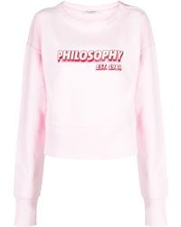 Philosophy Di Lorenzo Serafini - Logo-print Cotton Sweatshirt - Lyst