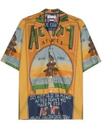 Act No1 - Hemd Mit Tempel-Print - Lyst