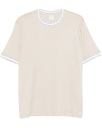 Eleventy - Ribbed-Trim T-Shirt - Lyst