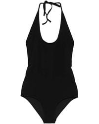 TOTEME - Halterneck Tie-Fastening Swimsuit - Lyst