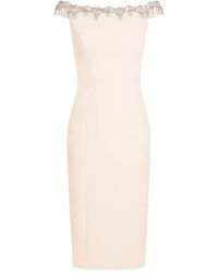 Jenny Packham - Valorie Beaded Off-Shoulder Midi Dress - Lyst