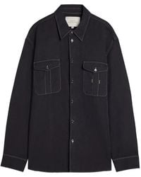 Studio Nicholson - Camisa Louro Con Bolsillo De Parche - Lyst