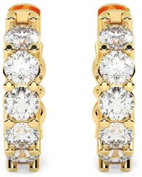 Diamond Essentials - Diamond Hoop Earrings - Lyst