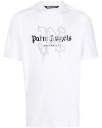 Palm Angels - Los Angeles Monogram-Print T-Shirt - Lyst
