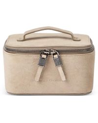 Brunello Cucinelli - Suede Jewelry Box With Shiny Zipper Pull - Lyst