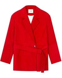 Aeron - Lederjacke Mit Gürtel - Lyst