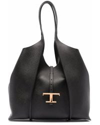 Tod's - T Timeless Medium Leather Tote - Lyst