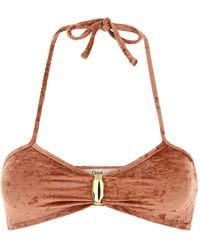 Chloé - Haut De Bikini En Velours - Lyst