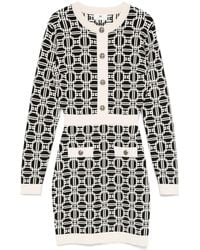 Elisabetta Franchi - Mini-Jurk Met Logo Jacquard - Lyst